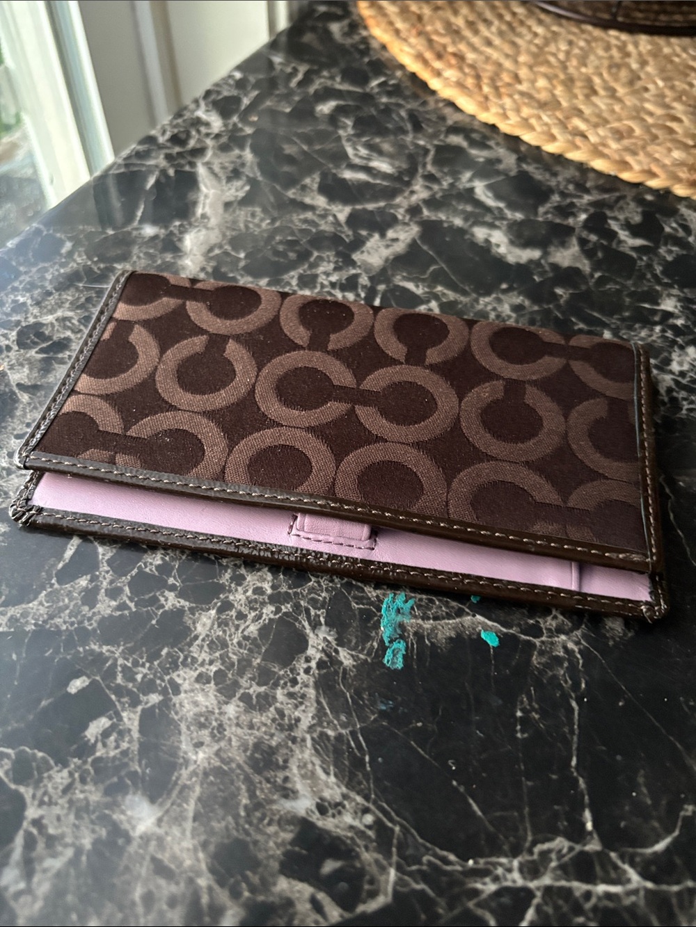 Coach checkbook cover new